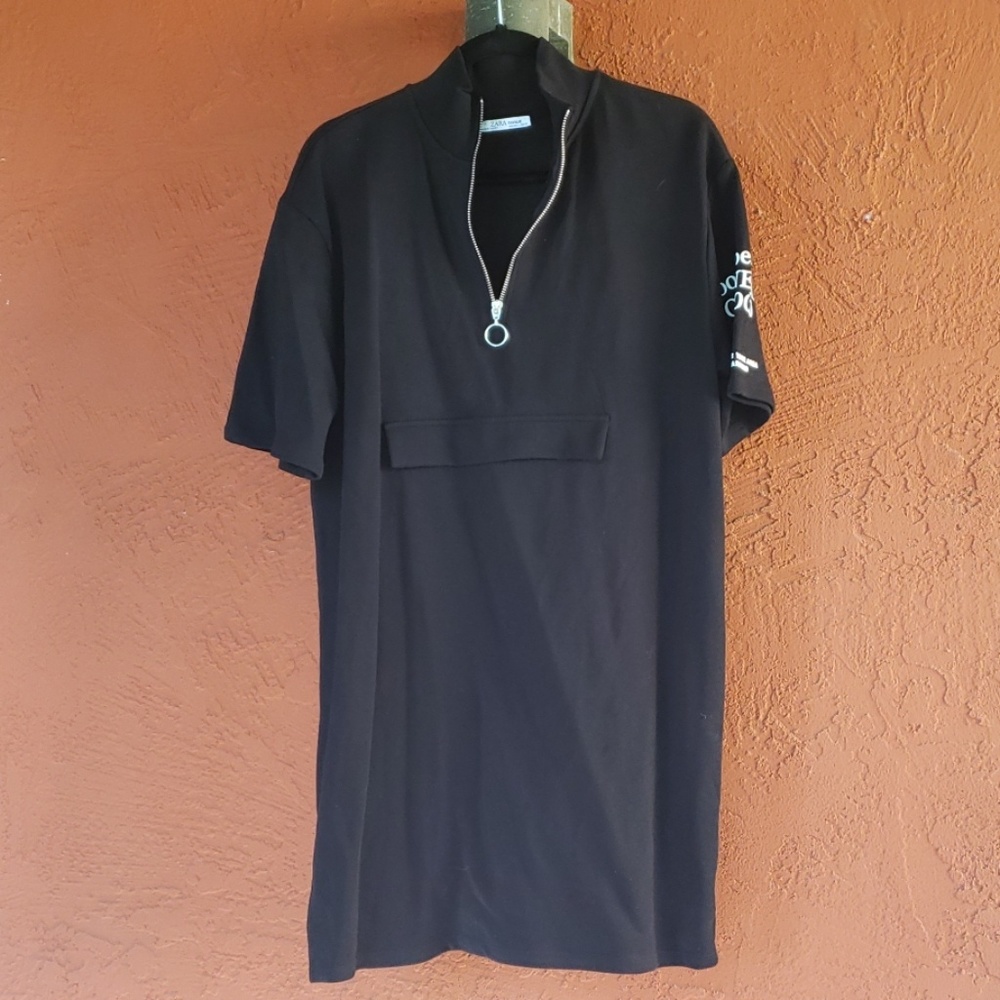 Zara Size L Black Turtle Neck Dress New Never Worn